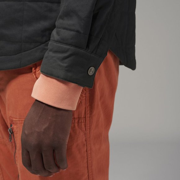 Men's Quilted Jacket Shirt BLACK (MTJ-004) - Picture 5 of 7